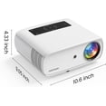 thumbnail image 2 of Proyector HOPVISION Blanco 1080P Full HD de 15,000 Lux Compatible con 4K y 350 Pulgadas, 2 of 8