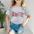 thumbnail image 2 of Godom Short Sleeve Shirt for Girls Casual Crewneck Basic Tees Kids Tee Tops Girl Clothes, 2 of 5