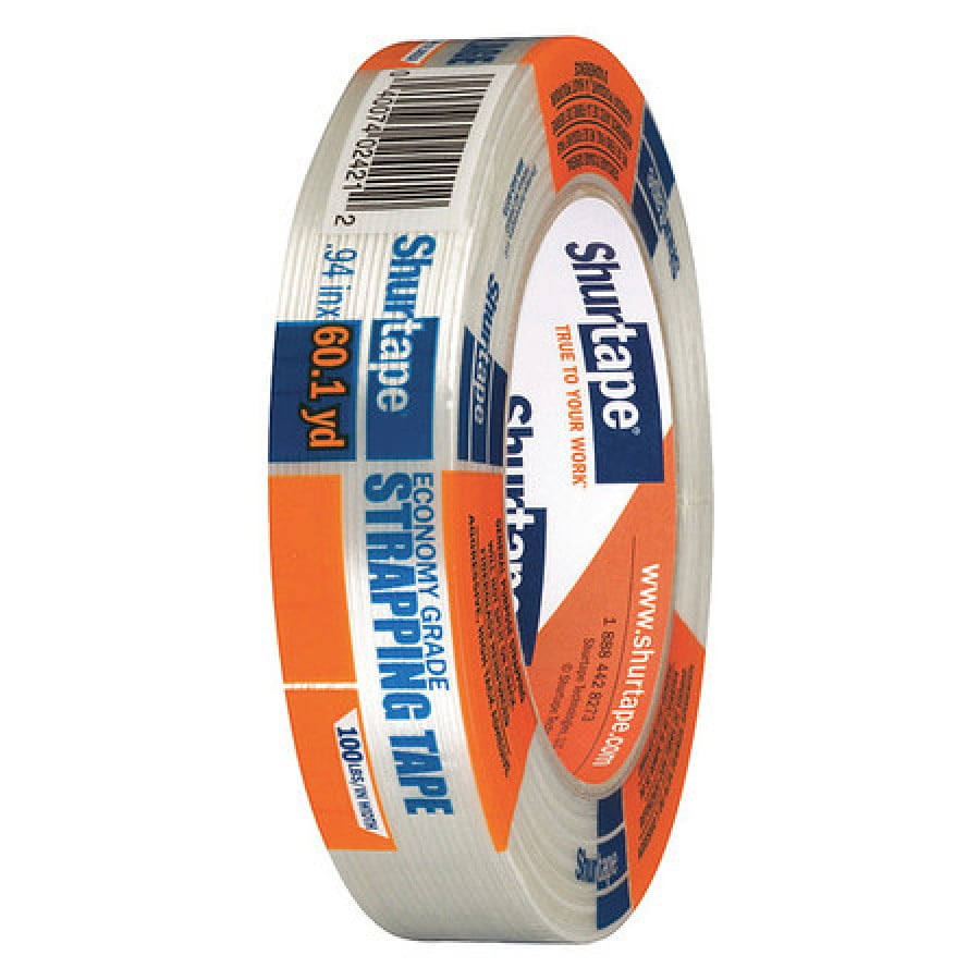 SHURTAPE GS 490 Packaging Tape,24mm W,Clear,447/64" dia