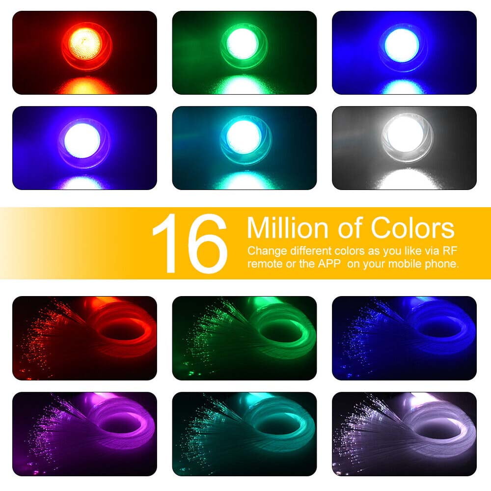 500pc Fiber Optic Car Home Headliner Star Light Kit Roof Ceiling Lights Remote