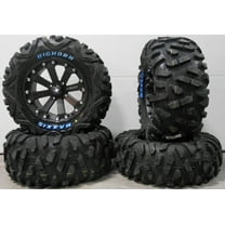 MSA Black Kore 14" ATV Wheels 26" BigHorn Tires Honda Foreman Rancher SRA