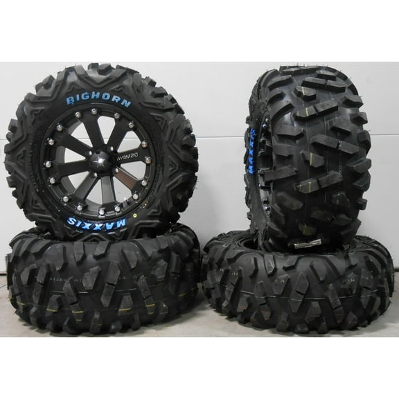 MSA Black Kore 14" UTV Wheels 26" BigHorn Tires Kawasaki Teryx Mule