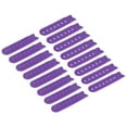 thumbnail image 1 of Unique Bargains 8 Pairs Snapback Strap Cover, 7 Holes Plastic Adjustable Hat Snap Buckle Replacement (Deep Purple), 1 of 7