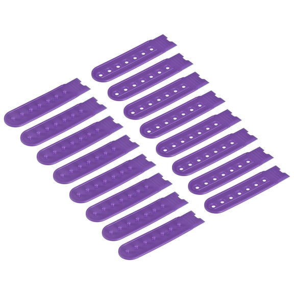 8 Pairs Snapback Strap Cover, 7 Holes Plastic Adjustable Hat Snap Buckle Replacement (Deep Purple)