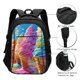 thumbnail image 3 of Balery Rainbow Melting Ice Cream Mochila con carga USB para hombre y mujer - Mochila impermeable y antirrobo para laptop con puerto USB para viajes, trabajo, 3 of 7