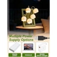 thumbnail image 2 of Flower Lamp,Bedside Vintage Table Lamps,5 Lily of The Valley Night Lights,3 Colors Modes Kawaii Bedside Lamp Decor,Cute Desk Lamp for Bedroom,Living Room,Office Home Decor(Green Picture Frame), 2 of 3