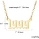thumbnail image 2 of Collar con colgante de número de año de nacimiento, collar de acero inoxidable con número de oro y cumpleaños, joyería de cadena para mujer y niña Xemadio LRWJ198-13, 2 of 6