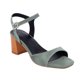 thumbnail image 2 of Sandalias de verano para mujer con tacones altos de cuero de microfibra de color sólido a la moda Wmkox8yii shjk7111, 2 of 9