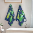 thumbnail image 4 of Coolnut Dinosaur Soft Hand Towels, 2 PcsAbsorbent Bath Towel Decorative Fingertip Towels for Bathroom Gym Spa Hotel Beach Swimming Pool,14.4"x 28.3", 4 of 6