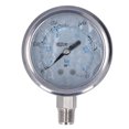 thumbnail image 2 of Manómetro de presión de vacío a prueba de golpes Radial de acero inoxidable para uso doméstico industrial 1/4 pulg. NPT 0~0,1 Mpa, 2 of 9