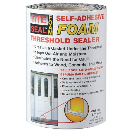 Tite Seal  4 in. H x 5-1/2 in. W x 3 ft. L Clear  Foam  Cylindrical  Self-Adhesive Foam Threshold