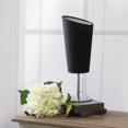 thumbnail image 2 of Simple Designs Mini Chrome Table Lamp with Angled Fabric Shade, 2 of 9