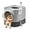 Dove Gray + Slat Gray, variant on Cat Litter Box with Lid, XL Enclosed Litter Box with Slide-Out Tray, Scoop, Brush, Anti-Tracking, for Cats of Different Sizes, Oatmeal and Warm Gray UPPT002G01