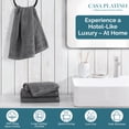 thumbnail image 3 of Casa Platino Hand Towels for Bathroom - 4 Piece Set (16" x 28"), Soft & Absorbent Bath Hand Towels, Premium Grey Hand Towels for Bathroom, 100% Cotton Bathroom Hand Towels for Everyday Use - Grey, 3 of 8