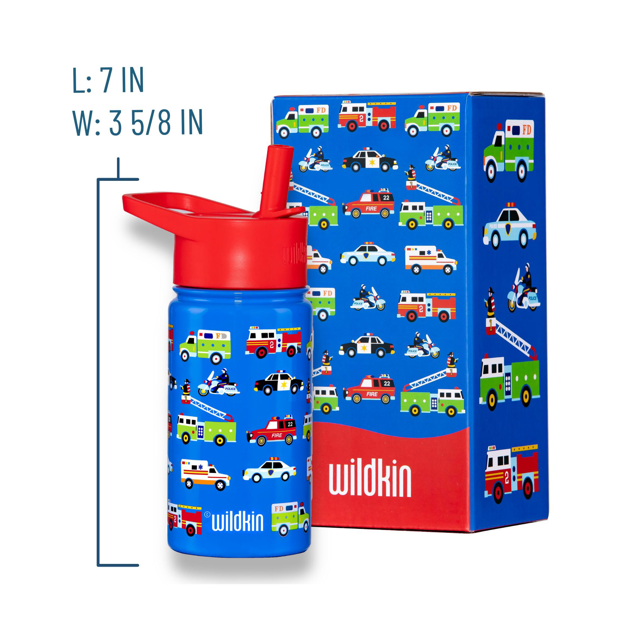 Wildkin Kids 14 oz Stainless Steel Insulated Water Bottle for Boys & Girls (Mermaids)