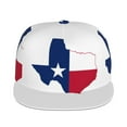 thumbnail image 2 of Snapback Hats For Men Women Texas Flag Map Flat Bill Brim Baseball Cap Printed Hat, 2 of 8