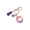 C, variant on Hangs Pendant 2 Resin Glittering Letter Keychain with Color Stitching Flowing Design Purple Drop Glue English Character Key Chain