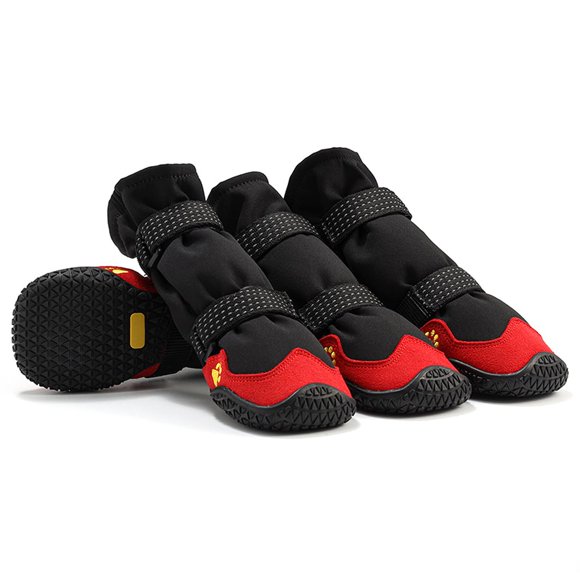 GLE2016 Dog Boots Snow Warm Dog Booties Water Resistant Dog Shoes Warm Lining Nonslip Rubber Sole for Snow 4PCS (S)