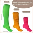 thumbnail image 2 of Women Slouch Socks 3 Pairs Extra Long Cotton Knit Knee High Thick Scrunch Socks Size 5-11, 2 of 6