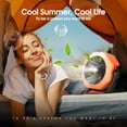 thumbnail image 5 of Portable Misting Fan, Outdoor Fans for Patios with Water Mist, 10000mAh Rechargeable Battery Personal Cooling Fan with Mister, 8-Inch, 250mL Water Tank & LED Lantern, for Home,Outside, Camping Orange, 5 of 9