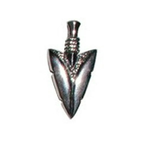 Sterling Silver 16" .8mm Box Chain Indian Arrowhead Pendant Necklace