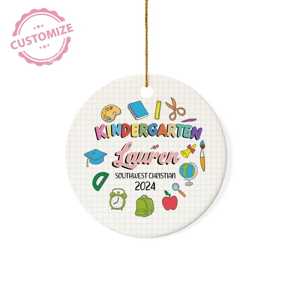Lazaofficial Personalized Christmas Ornaments, Custom Christmas Ornament, Kindergarten Christmas Ornament 2024, Kindergarten Ornament 2024, Kindergarten Ornament