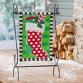 thumbnail image 4 of Evergreen Garden Flag PatternedChristmas Stocking Applique Double Sided Indoor Outdoor Decor 18" x 12.5", 4 of 4