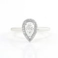 thumbnail image 5 of solitaire jewels 1.3CT Pear Moissanite Halo Engagement Ring For Women, 10K White Gold, 5 of 8