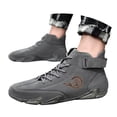 thumbnail image 3 of Men's Sneakers Fashionable Suede Casual Comfort High Top Ankle Boots Warm Outdoor Footwear for Active, 3 of 9