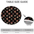 thumbnail image 6 of Black Skull Flower Mushroom Pattern Round Fitted Tablecloth with Elastic Edge,Dining Table Cover Waterproof,Outdoor Round Tablecloth for Camping,Dining,Indoor and Outdoor, 6 of 7