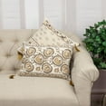 thumbnail image 2 of Parkland Collection Marjoram Transitional Beige & Gold Throw Pillow, 2 of 7