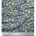 thumbnail image 1 of Soimoi Purple polyester Crepe Fabric Leaf Leaves Decor Fabric Printed BTY 52 Inch Wide, 1 of 3