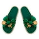 thumbnail image 1 of Mujeres zapatillas de playa suave suela gruesa prevenir deslizamiento señora plataforma zapatillas con arco oso hebilla decoración para el verano verde 36 ‑ 37 (tamaño es un tamaño más pequeño), 1 of 8