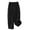 Black, variant on yillto Capri Pants for Women Cotton Linen Elastic Waist Straight Shorts High Waist Casual Loose Shorts