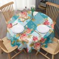 thumbnail image 3 of Pioneer Flower Floral Print Pattern Round Tablecloth 60"x60",Wrinkle Wipeable Table Cloth for Kitchen Dining Room Picnic Patio Party, 3 of 6