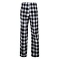 thumbnail image 3 of Luwomo Pants for Mens Home Plaid Business Fashion Long Wide Leg Elastic Waist Loose Sleepwear Trousers Black,L, 3 of 7