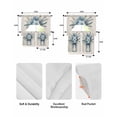 thumbnail image 5 of Blue Spring Floral Swag Kitchen Curtains Sets for Windows 24 Inch Length, Summer Flowers Rustic Short Window Curtain Panels Swags Valances and Tiers 3 Piece Set for Cafe/Dining Room, 5 of 5