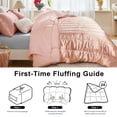thumbnail image 6 of Silky Soft Satin Comforter 3 Pieces, Lightweight Breathable Microfiber Pink Queen Comforter Set for Spring & All Seasons, Cooling Satin Comforter for Hair and Skin, Satin Pillowcases Set of 2, 6 of 10
