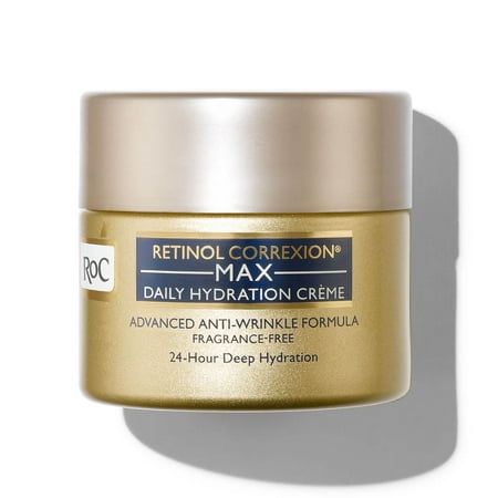 RoC Retinol Correxion Anti-Aging Daily Hydration Moisturizer Cream with Hydrating Hyaluronic Acid, Fragrance-Free, 1.7 oz