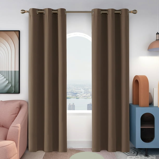 Deconovo Blackout Curtains Grommet Room Darkening Window Curtain 42x90