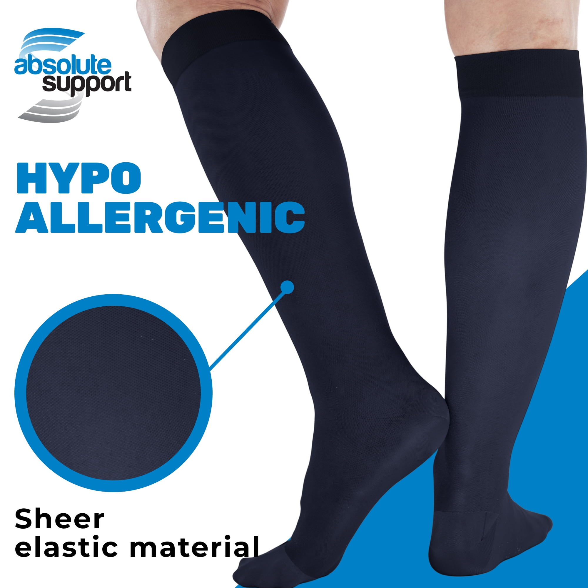 Made in USA - Womens Compression Knee High 15-20mmHg for Varicose Veins -  Nude, XL - Walmart.com