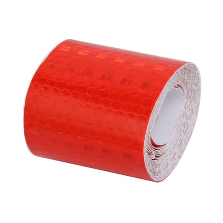 3 Meter Reflective Tape - 5cm x 3 Meter Honeycomb Single Sided Adhesive Reflective Warning Tape Red