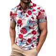 thumbnail image 1 of Men's Golf Shirt Casual Sports V Neck Ribbed Collar Short Sleeve Fashion Casual Solid Color Plain Spring & Summer Regular FitM, 1 of 5