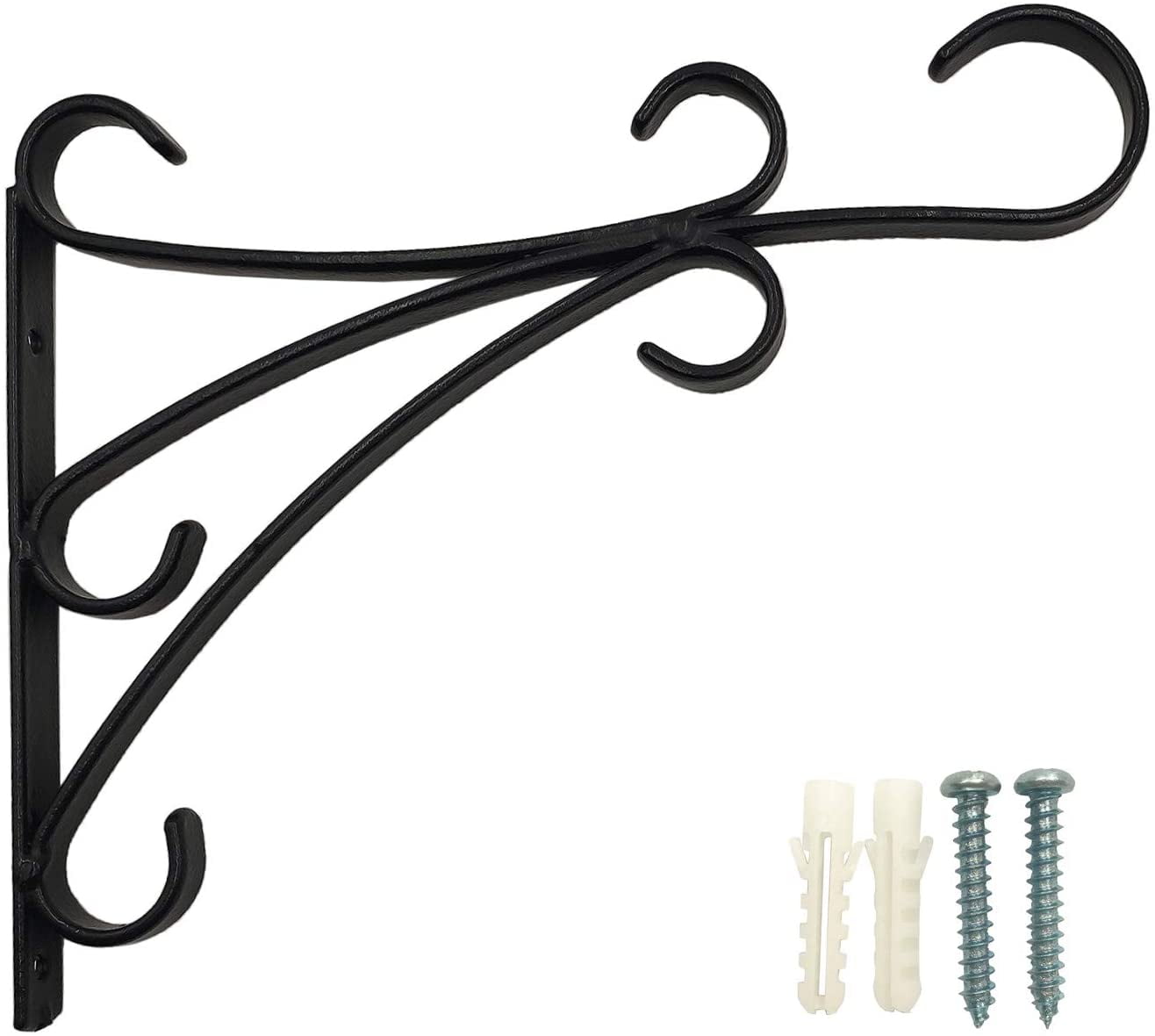 OUTOUR Graceful Iron Heavy Duty 12" Plant Hook Planter Hanger Bracket
