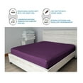 thumbnail image 7 of DNG Creations 6 Piece Zipper Sheet Set - Include (1 Fitted Sheet Base, 2 Base Sheet has Zipper, 1 Flat Sheet And 2 Pillowcase) 26 Inch Deep Pocket ( Solid Plum - California King ), 7 of 7