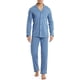 thumbnail image 1 of Conjunto de pijama largo con botones para hombre, 100 % algodón Xemadio CJWUS-4368, 1 of 7