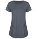 thumbnail image 4 of Pullover de Color Sólido de las Mujeres, Nuevo Botón de Manga Corta Cuello Redondo para el Uso Casual Y de Fiesta, Blusa Diaria Suave, Camiseta de Moda Callejera, 4 of 6