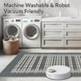 thumbnail image 5 of ODIKA 4'x6' Machine Washable Non-Slip Area Rug, Sleek Abstract Fringe Bathroom High Traffic Rug, Gray, 23599, 5 of 7