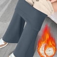 thumbnail image 5 of Floleo Girls Winter Fleece Lined Flare Yoga Pants High Waisted Stretchy Thermal Leggings Casual Activewear for School Daily Wear and Sports Activities, 5 of 9