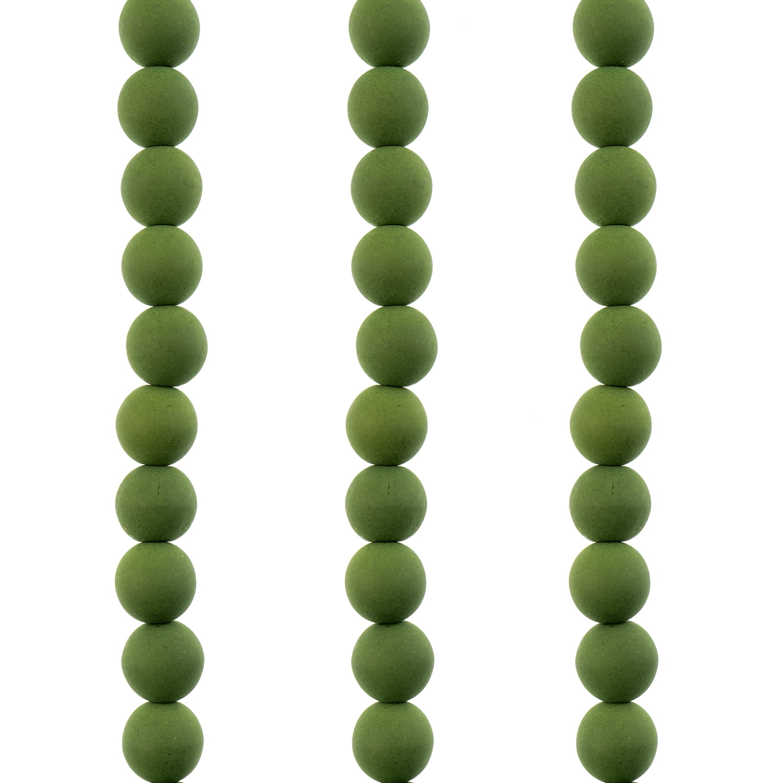 69pcs John Bead 8mm Czech Glass White Alabaster Velvet Green Round Bead Strands for DIY Jewelry Making Crafts